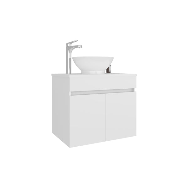 English Elm Bathroom Vanity Slim Sink Cabinet with Single Door, Engineered Wood, Space-Saving Modern Design White 27.56 L x 22.05 W x 12.2 H B097P350318