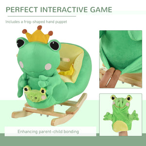 English Elm Qaba Bunny Rocker Toddler Ride on with Velvet Plush Carrot Toy and Realistic Sounds W2225P217688