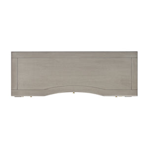 English Elm Jennifer Taylor Home - Dauphin 55" Executive Desk In Grey Cashmere - Stylish Wood Design With 3 Drawers & Gold Accents B2719P238479