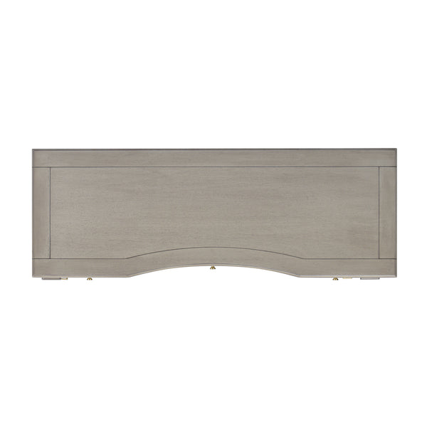 English Elm Jennifer Taylor Home - Dauphin 55" Executive Desk In Grey Cashmere - Stylish Wood Design With 3 Drawers & Gold Accents B2719P238479