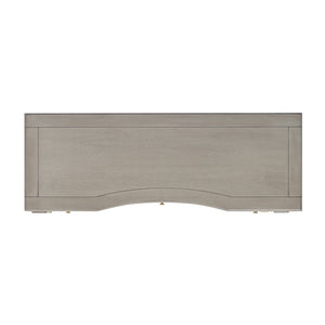 English Elm Dauphin 55" 3-Drawer Wood Executive Desk, Grey Cashmere Wood