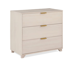 English Elm Pixie Mid-century 3 Drawer Compact Dresser with Brushed Gold Pulls for Bedroom Natural B022P204848