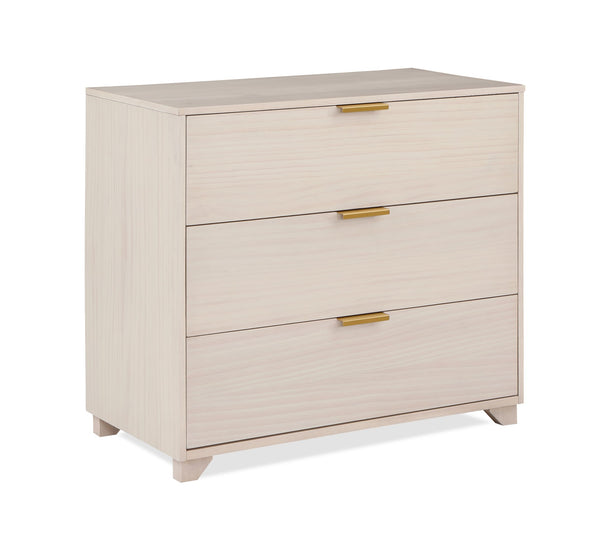 English Elm Pixie Mid-century 3 Drawer Compact Dresser with Brushed Gold Pulls for Bedroom Natural B022P204848