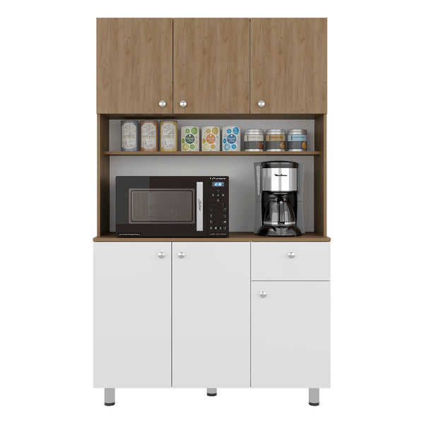 English Elm Everly Glass Front Double Door Wall Cabinet for Kitchen Display and Storage B128S00237