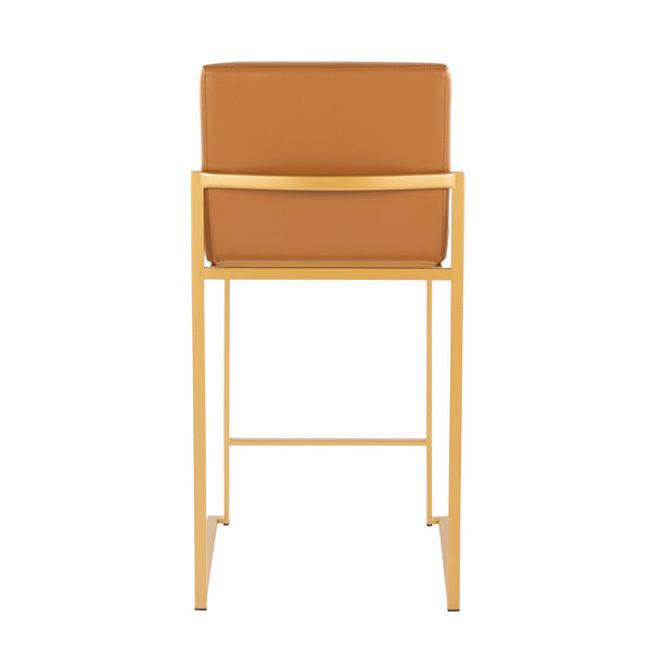 English Elm Contemporary High Back Upholstered Counter Stools with Steel Frame for Kitchen Island B202P221972