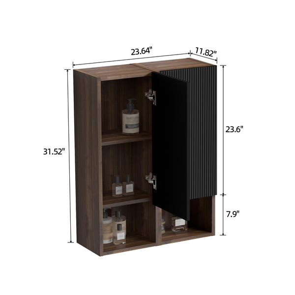 English Elm Cc1014s110.309 Floating Wall Cabinet Walnut Grille Mid-century Bathroom Storage W1865S00180