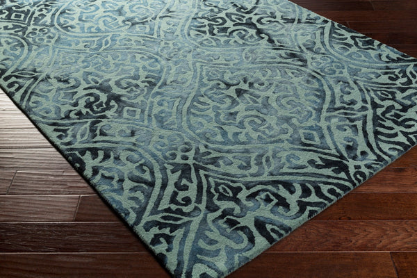 Surya Belladonna 8' X 10' Handmade Wool Rug - Rustic Charm, Cozy Vibes & Affordable Luxury For Your Home Deep Teal Wool Bda3007-913
