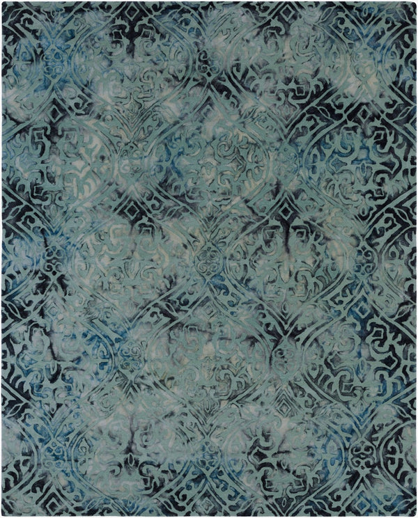 Surya Belladonna 8' X 10' Handmade Wool Rug - Rustic Charm, Cozy Vibes & Affordable Luxury For Your Home Deep Teal Wool Bda3007-913