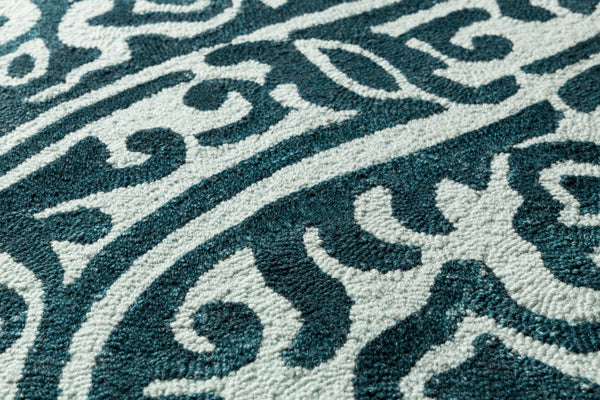 Surya Belladonna 8' X 10' Handmade Wool Rug - Rustic Charm, Cozy Vibes & Affordable Luxury For Your Home Deep Teal Wool Bda3007-913