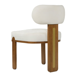 English Elm Mid-century Modern Rattan Cane Back Dining Chair Set Rubberwood Frame Upholstered Seat N768P437935W