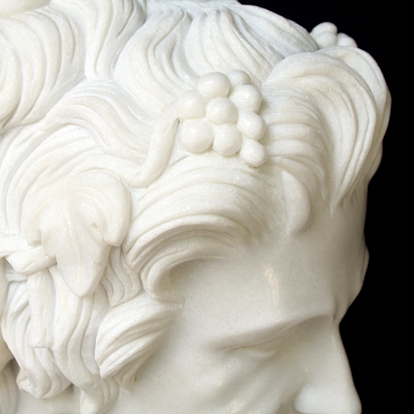 Hector Marble Bust Sculpture - Stunning Two-Sided Mythological Art Piece for Home Décor Showcase