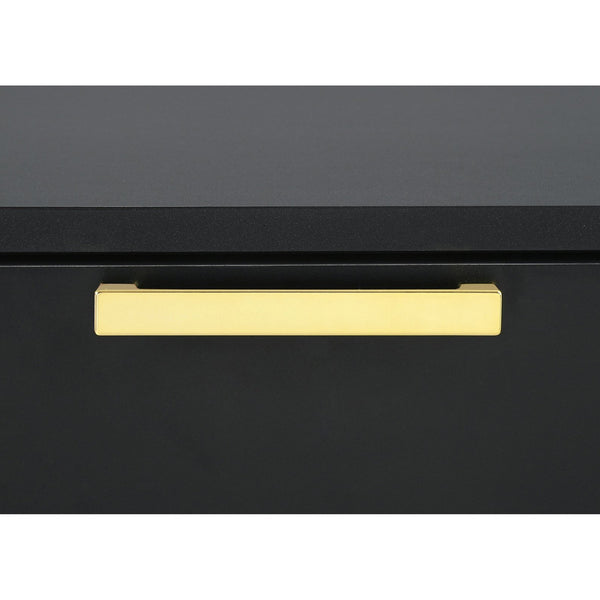 English Elm Lexie Black 6-Drawer Rectangular Dresser with Gold Metal Base & Fingerprint-Resistant Finish, Modern Classic B062P333483