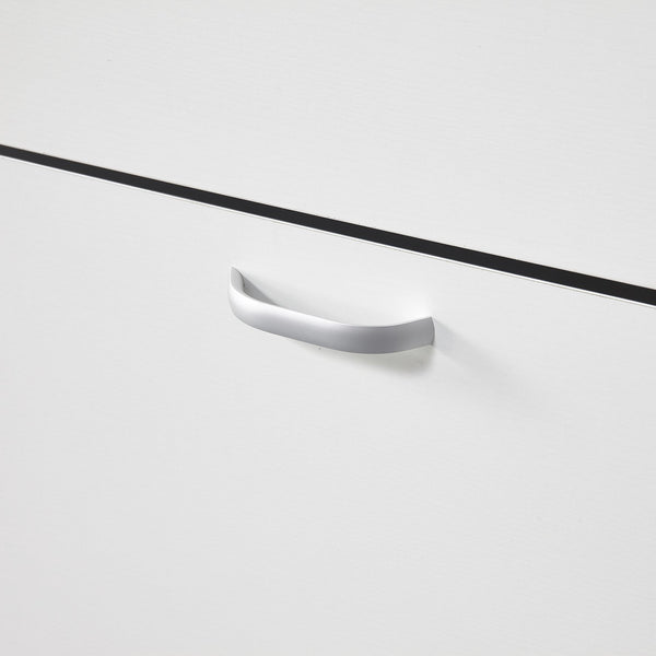 English Elm Shoe Storage Cabinet Slim 3 Flip Drawers + 1 Drawer, Holds 12-15 Pairs, Durable MDF & Metal Frame, Alabaster090 W2948P245239