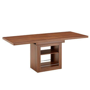 English Elm Only Extendable Dining Tabletop Foldout Surface for Compact Apartment and Kitchen Spaces Walnut W1151P411354