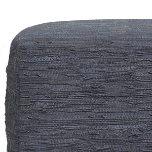 English Elm Fredrik Dark Blue Square Pouf – Handcrafted Leather Accent Piece For Versatile Seating & Style B136P159287