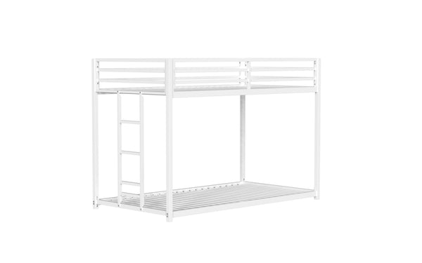 English Elm Same Full-Length Guardrail Metal Twin Bunk Bed Accessory White – Stable, Easy Assemble, Floor-Protecting End Caps B083P170878