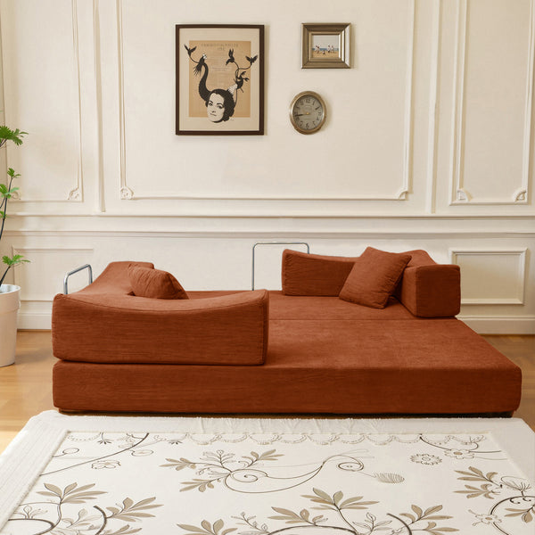 English Elm 2-In-1 Convertible Modular Sofa Bed With Memory Foam - Space-Saving Comfort For Small Homes W3653P355638