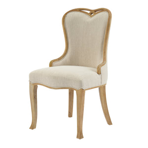 English Elm Christopher Knight Home® - Heart-Back Wingback Dining Chairs Set Of 4 - Elegant Upholstered Comfort With Natural Wood Legs N768P283429N_4