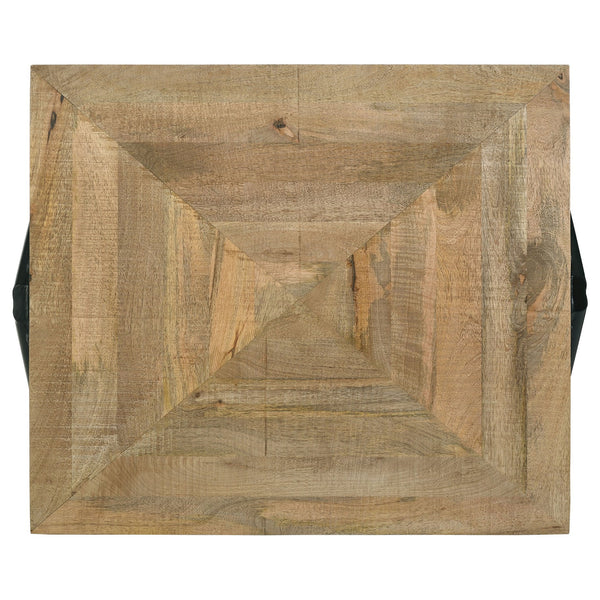 English Elm Avery Natural Mango Wood Coffee Table With Sturdy Metal Legs For Modern Rustic Living Spaces B062P344948