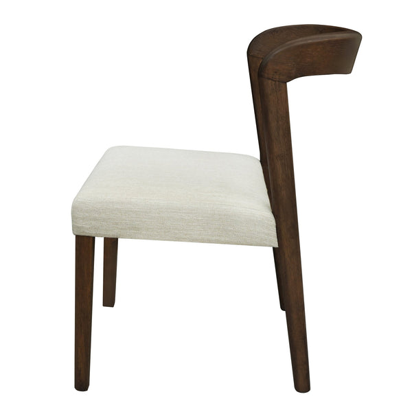 English Elm Christopher Knight Home® - Solid Rubber Wood Dining Chairs Set Of 2 - Walnut & Beige - Stylish Comfort For Modern Dining Spaces N771P292085T