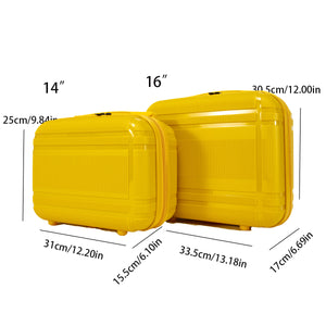 English Elm 6-piece Hard Shell Spinner Luggage Set Expandable Polypropylene with Combo Lock Yellow T3292P327098