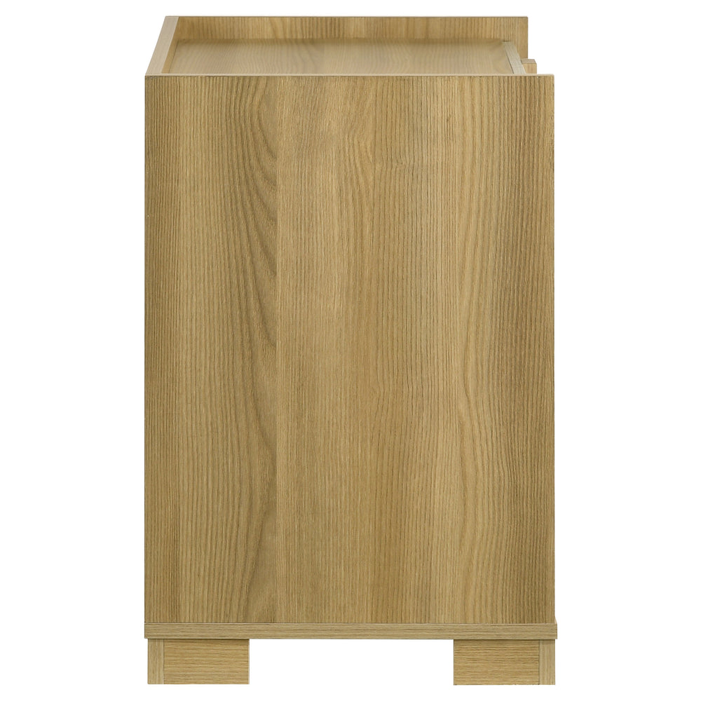 English Elm Lincoln Natural Two-Drawer Nightstand — Tidy Bedside Storage, Two-Tone Finish, Water-Resistant Surface B062P378405
