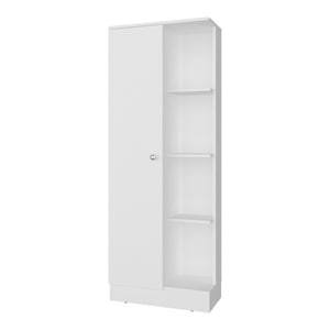 English Elm Insite Slim Pantry Cabinet with Open Shelves and Closed Storage for Modern Kitchens B128P485382
