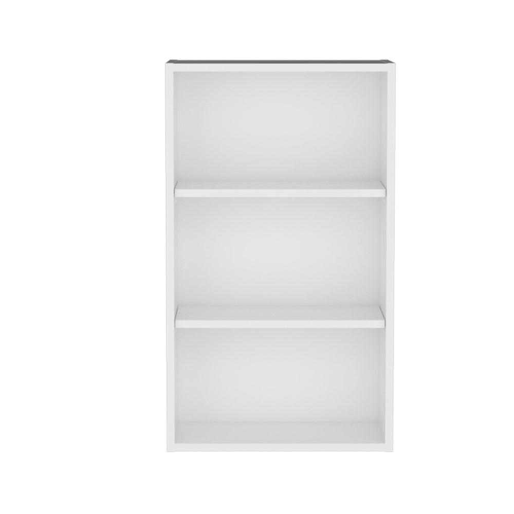 English Elm Eco 36" High Open 3-Tier Wall Cabinet with Durable Particleboard Shelves for Multi-Room Storage and Display White 20.6 L x 66 W x 9 H B200P253724