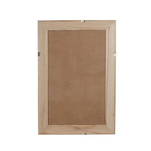 English Elm Natural Rattan Wrapped Solid Wood Rectangular Mirror Handcrafted Farmhouse Bathroom Entryway Yellowish-Brown W2203P436619