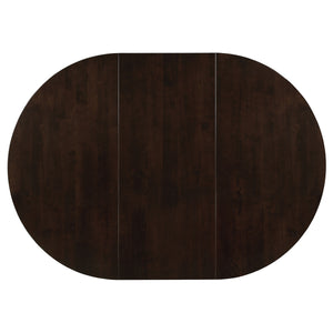 English Elm Gabriel Oval Extension Dining Table Set Seats Six Cappuccino Veneer Classic Style B062S01792