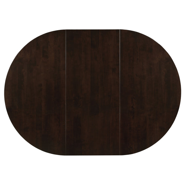 English Elm Gabriel Oval Extension Dining Table Set Seats Six Cappuccino Veneer Classic Style B062S01792