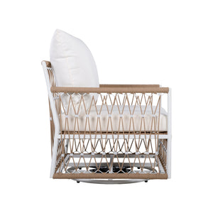 English Elm Christopher Knight Home® - [Set Of 2] 360° Swivel Bohemian Lounge Chairs - Handwoven Rope, Waterproof Cushions, Stylish Patio Comfort N767P306733B