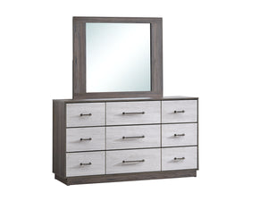 English Elm Aberdeen Six Drawer Wide Dresser Wood Grain Laminate Gunmetal Hardware Bedroom Storage B078P497933