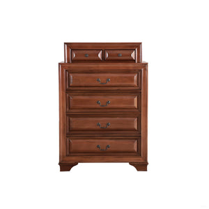 English Elm LaVita Spacious 54-Drawer Chest with Jewelry Drawers, Durable Dovetail Construction, Warm Finish Oak 52 L x 38 W x 20 H B078118431