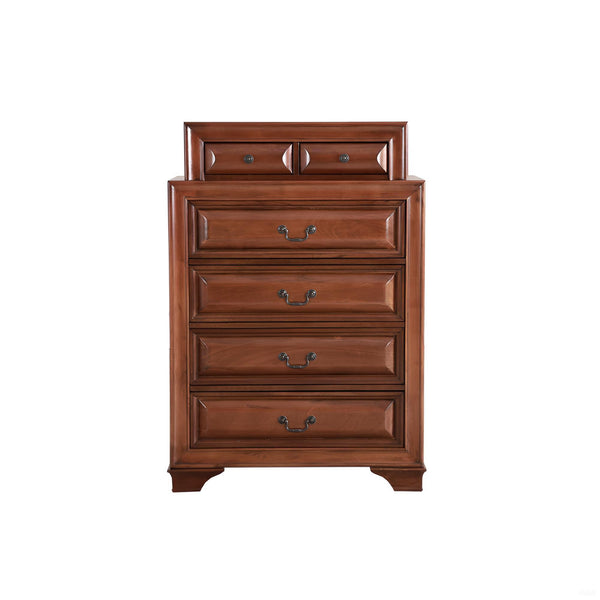English Elm LaVita Spacious 54-Drawer Chest with Jewelry Drawers, Durable Dovetail Construction, Warm Finish Oak 52 L x 38 W x 20 H B078118431