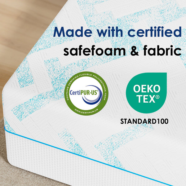 English Elm 10-inch Rv Short Queen Gel Memory Foam Mattress with Breathable Jacquard Cover W2889P449904