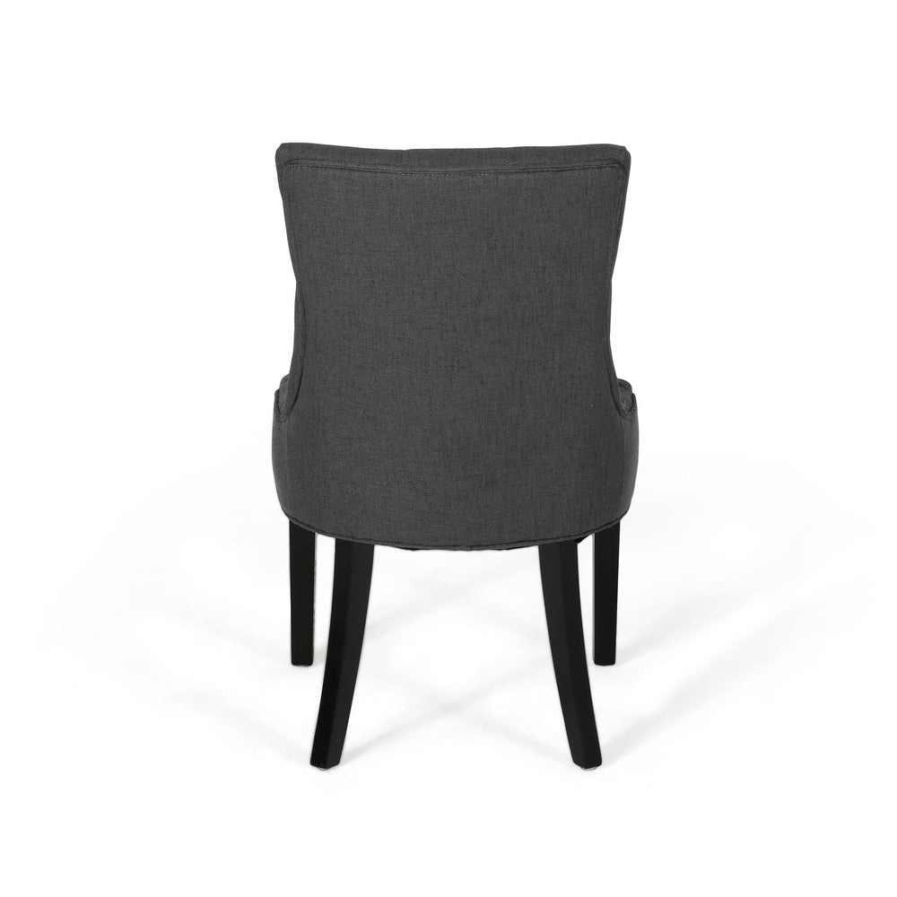 English Elm Christopher Knight Home® - Cheney Dining Chairs Set Of 2 - Contemporary Comfort With Diamond-Tufted Back And Tapered Legs 54181.00FDGRY