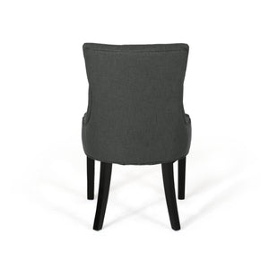 English Elm Christopher Knight Home® - Cheney Dining Chairs Set Of 2 - Contemporary Comfort With Diamond-Tufted Back And Tapered Legs 54181.00FDGRY