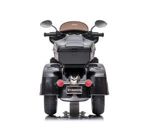 English Elm 12v Kids Electric Ride on Motorcycle with Led Lights Bluetooth Music and Storage Trunk Black W1760P237295
