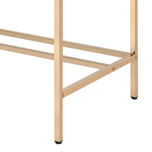 English Elm Midriaks Modern Baby Blue Finish Writing Desk with USB Port, 40"L Sleek Metal Base, Durable Top Gold,Navy Blue 48 L x 24 W x 5 H B2726P265744