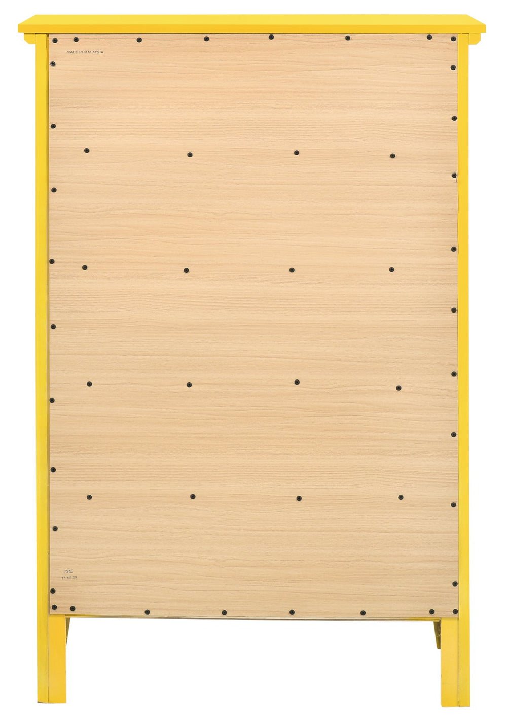 English Elm Hammond G5402-CH Chest in Vibrant Yellow — 48"H Dovetailed Drawers, Nickel Hardware, Compact Storage B078108297