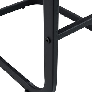 English Elm 42.5 Modern Brown Tech Fabric Bar Stool Set of 2 with Black Metal Legs, Non-Slip Feet, 42.5" W1151P230596