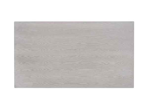 English Elm Marta Natural Finish Rectangular Dining Table with Double Pedestal Base, Durable 100lb Capacity B2726P266131