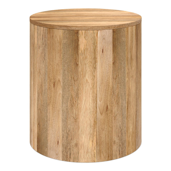 English Elm Millbury Solid Mango Wood Side Table Scandinavian Farmhouse Natural Grain Accent B136P420288