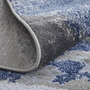Feizy Rugs Gaspar Abstract Watercolor Rug - Modern Machine-made Polypropylene For Stylish, Durable Living Spaces Blue,Gray,White Polypropylene,Polyester 7873838fgrywhtf05