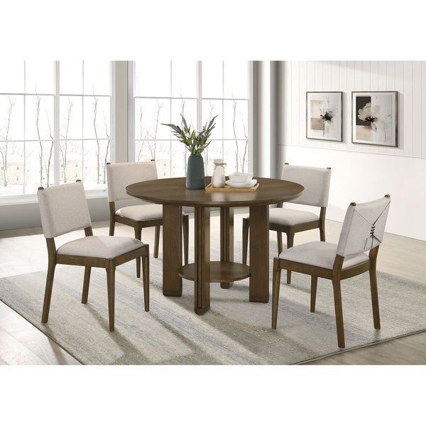 English Elm Aston Mid-century Counter Height Dining Set Walnut Finish Bentwood Chairs for Kitchen B062S01622