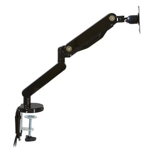 OSP Home Furnishings Single Monitor Arm with Gas Lift and Full Articulation for Ergonomic Desk Setup Black A2MAS1730-BK