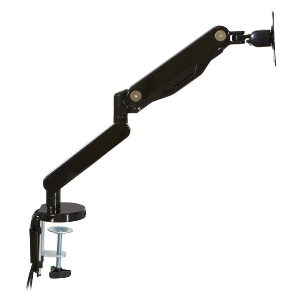 OSP Home Furnishings Single Monitor Arm with Gas Lift and Full Articulation for Ergonomic Desk Setup Black A2MAS1730-BK
