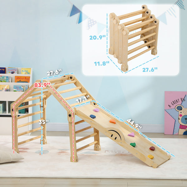 English Elm Qaba 63 Inch Hdpe Indoor Toddler Slide Attaches to Sofa or Bed Safe Fun W2225P249769