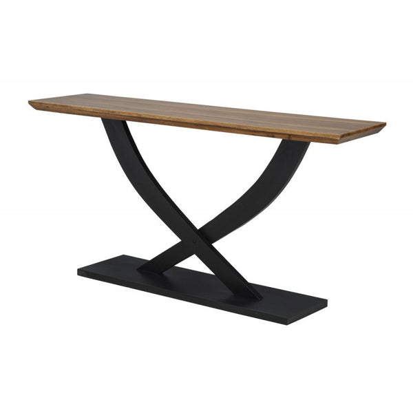 English Elm Living 57" Modern Rustic Console Table with Cross Legs, Sturdy 57"W x 14.5"D Sofa Table for Entryway B011P354531